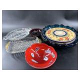 Stunning colored glass dishes