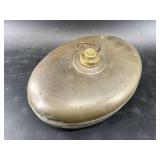 Antique copper bed warmer