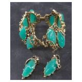 Art Nouveau revival solenoid and brass bracelet an