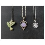 3 Sterling silver necklaces, 14 grams total weight