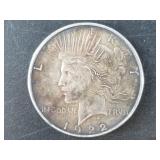 Peace silver dollar, 1922 D