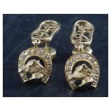 Salvador Dali 18k gold Laughing Horse Head earring