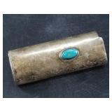 Pawn style silver and turquoise cover for a Bic li
