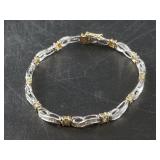 14kt Two tone gold and diamond bracelet, originall