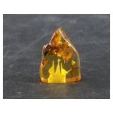 Amber pendant a ship carved inside