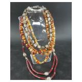 Collection of earth tone necklaces