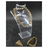 Brass jewelry set, c.1940 with interlocking pieces