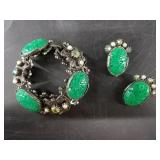 Victorian Revival celluloid bracelet and earrings