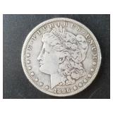 Morgan silver dollar, 1896 O grades around a VF20