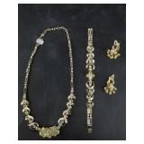 Faux jewelry set by Sara Covington: necklace, brac