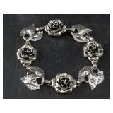 Sterling silver vintage bracelet, very intricate,