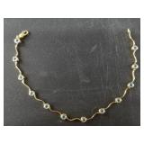 14kt Gold and topaz bracelet, purchased from JC Pe