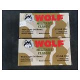 Two 50 round boxes of 9mm  Steel case,  115 grain