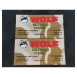 Two 50 round boxes of 9mm  Steel case,  115 grain