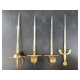 4 Spanish souvenir swords from 1980s Toledo includ