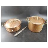 Copper cookware: Revereware sauce pan, etc.