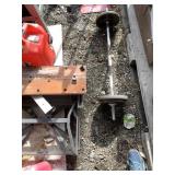 Lot of 2: Curling bar with two Five kilo plates an
