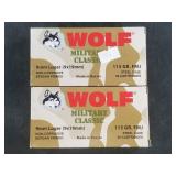 Two 50 round boxes of 9mm  Steel case,  115 grain
