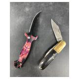 Lot of 2: Beautiful Indian Damascus bladed Stockma