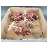 Contemporary cast iron horse drawn carriage