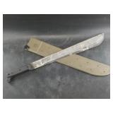 Ontario Knives US GI machete in a hard sided sheat
