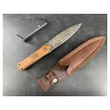Lot of 2: Lovely Damascus bladed Ba knife with fli