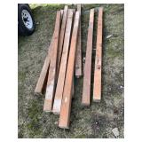 10 Pieces of treated 4x4s  all between 7