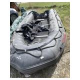 Large inflatable Zodiac twin pontoon rubber raft,