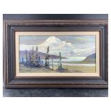 Scott McDaniel original oil on canvas of Mount McK