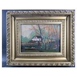 original pastel on artist board, nicely framed the