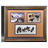 Double matted and framed triple collection of rave