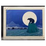 Signed and numbered print "Quiet Village" by K. Ap
