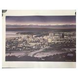 Signed and numbered Byron Birdsall print "City of