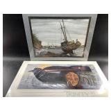 Two shrinkwrapped prints