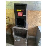 2 safes, one is in good condition one is missing a