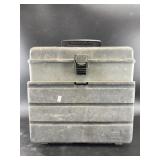 Tall tackle box full of tackle