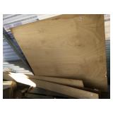 Lot with several pieces of plywood and an 80" cher