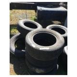 Large lot with miscelaneous tires different sizes