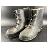 Pair of LaCross ice cleat rubber boots size 15, ge