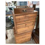 Matched pair of low chest of drawers, 22" wide x 1