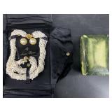 Lot of 2: Alabaster lidded jewelry box, and an And