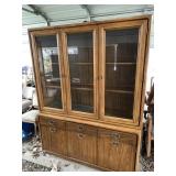 Large china hutch with underneath storage, 60" lon