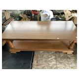 Low coffee table with under table storage  47.5" l