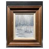 Original oil, framed, frame is 14.5" x 12.5"