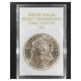 Morgan Silver dollar:  1921 slabbed