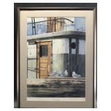 Ed Tussey signed print, "All Aboard" 25.5" x 19.5"