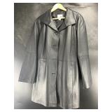 East 5th leather half length coat size XL, new wit