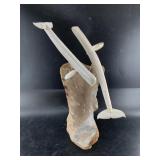 Charles Edwards graceful ivory carving of 2 whales
