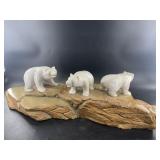 Michael Scott soapstone carving consisting of 3 Wh