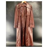 CR. Mates vintage ladies red leather full length c